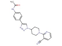 N-(4-{1-[1-(3-cyanopyridin-2-yl)piperidin-4-yl]-1H-1,2,3-triazol-4-yl}phenyl)acetamide