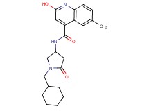 N-[1-(cyclohexylmethyl)-5-oxo-3-pyrrolidinyl]-2-hydroxy-6-methyl-4-quinolinecarboxamide
