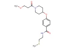 4-{[1-(3-methoxypropanoyl)-4-piperidinyl]oxy}-N-[2-(methylthio)ethyl]benzamide