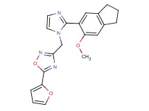 5-(2-furyl)-3-{[2-(6-methoxy-2,3-dihydro-1H-inden-5-yl)-1H-imidazol-1-yl]methyl}-1,2,4-oxadiazole