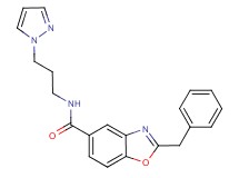 2-benzyl-N-[3-(1H-pyrazol-1-yl)propyl]-1,3-benzoxazole-5-carboxamide