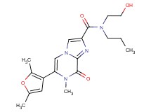 6-(2,5-dimethyl-3-furyl)-N-(2-hydroxyethyl)-7-methyl-8-oxo-N-propyl-7,8-dihydroimidazo[1,2-a]pyrazine-2-carboxamide