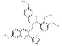 2,3-dimethoxy-N-(4-methoxybenzyl)-N-{[7-(methylthio)-2-(2-thienyl)-3-quinolinyl]methyl}benzamide