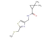 2,2-dimethyl-N-({2-[(methylthio)methyl]-1,3-thiazol-4-yl}methyl)cyclopropanecarboxamide