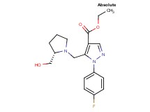 ethyl 1-(4-fluorophenyl)-5-{[(2S)-2-(hydroxymethyl)-1-pyrrolidinyl]methyl}-1H-pyrazole-4-carboxylate