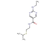 2-(ethylamino)-N-[2-(isopropylthio)ethyl]-5-pyrimidinecarboxamide