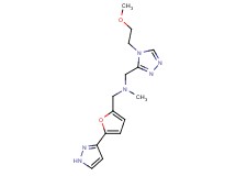 1-[4-(2-methoxyethyl)-4H-1,2,4-triazol-3-yl]-N-methyl-N-{[5-(1H-pyrazol-3-yl)-2-furyl]methyl}methanamine