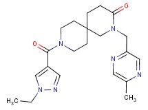 9-[(1-ethyl-1H-pyrazol-4-yl)carbonyl]-2-[(5-methylpyrazin-2-yl)methyl]-2,9-diazaspiro[5.5]undecan-3-one
