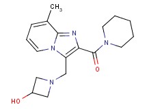 1-{[8-methyl-2-(piperidin-1-ylcarbonyl)imidazo[1,2-a]pyridin-3-yl]methyl}azetidin-3-ol