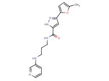 3-(5-methyl-2-furyl)-N-[3-(3-pyridinylamino)propyl]-1H-pyrazole-5-carboxamide