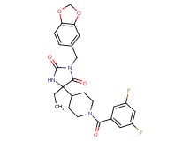 3-(1,3-benzodioxol-5-ylmethyl)-5-[1-(3,5-difluorobenzoyl)-4-piperidinyl]-5-ethyl-2,4-imidazolidinedione