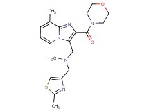 N-methyl-1-[8-methyl-2-(4-morpholinylcarbonyl)imidazo[1,2-a]pyridin-3-yl]-N-[(2-methyl-1,3-thiazol-4-yl)methyl]methanamine