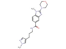 1-methyl-N-[3-(1-methyl-1H-pyrazol-4-yl)propyl]-2-(4-morpholinyl)-1H-benzimidazole-5-carboxamide