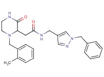N-[(1-benzyl-1H-pyrazol-4-yl)methyl]-2-[1-(2-methylbenzyl)-3-oxo-2-piperazinyl]acetamide