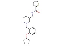 N-({1-[2-(cyclopentyloxy)benzyl]-3-piperidinyl}methyl)-2-thiophenecarboxamide