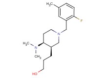 3-[(3R*,4S*)-4-(dimethylamino)-1-(2-fluoro-5-methylbenzyl)piperidin-3-yl]propan-1-ol