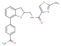 N-({7-[4-(aminocarbonyl)phenyl]-2,3-dihydro-1-benzofuran-2-yl}methyl)-2-methyl-1,3-thiazole-4-carboxamide