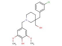 4-{[3-(3-chlorobenzyl)-3-(hydroxymethyl)-1-piperidinyl]methyl}-2,6-dimethoxyphenol