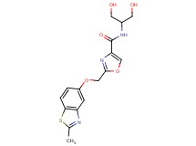 N-[2-hydroxy-1-(hydroxymethyl)ethyl]-2-{[(2-methyl-1,3-benzothiazol-5-yl)oxy]methyl}-1,3-oxazole-4-carboxamide