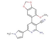 2-amino-4-(6-methoxy-1,3-benzodioxol-5-yl)-6-(1-methyl-1H-pyrrol-3-yl)nicotinonitrile