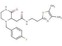 N-[2-(4,5-dimethyl-1,3-thiazol-2-yl)ethyl]-2-[1-(4-fluorobenzyl)-3-oxo-2-piperazinyl]acetamide