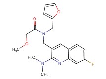 N-{[2-(dimethylamino)-7-fluoro-3-quinolinyl]methyl}-N-(2-furylmethyl)-2-methoxyacetamide