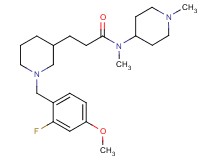 3-[1-(2-fluoro-4-methoxybenzyl)-3-piperidinyl]-N-methyl-N-(1-methyl-4-piperidinyl)propanamide