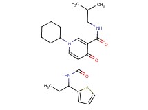 1-cyclohexyl-N-isobutyl-4-oxo-N'-[1-(2-thienyl)propyl]-1,4-dihydro-3,5-pyridinedicarboxamide