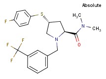 (4R)-4-[(4-fluorophenyl)thio]-N,N-dimethyl-1-[3-(trifluoromethyl)benzyl]-L-prolinamide