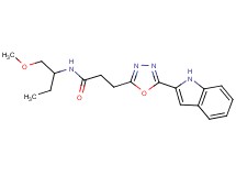 3-[5-(1H-indol-2-yl)-1,3,4-oxadiazol-2-yl]-N-[1-(methoxymethyl)propyl]propanamide
