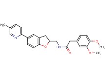 2-(3,4-dimethoxyphenyl)-N-{[5-(5-methyl-2-pyridinyl)-2,3-dihydro-1-benzofuran-2-yl]methyl}acetamide