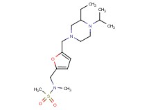 N-({5-[(3-ethyl-4-isopropyl-1-piperazinyl)methyl]-2-furyl}methyl)-N-methylmethanesulfonamide