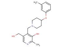 5-(hydroxymethyl)-2-methyl-4-{[4-(3-methylphenoxy)piperidin-1-yl]methyl}pyridin-3-ol