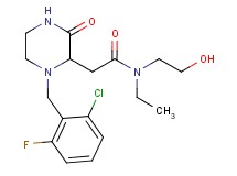 2-[1-(2-chloro-6-fluorobenzyl)-3-oxo-2-piperazinyl]-N-ethyl-N-(2-hydroxyethyl)acetamide