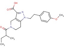 1-[2-(4-methoxyphenyl)ethyl]-5-(2-methylbutanoyl)-4,5,6,7-tetrahydro-1H-pyrazolo[4,3-c]pyridine-3-carboxylic acid