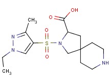 2-[(1-ethyl-3-methyl-1H-pyrazol-4-yl)sulfonyl]-2,8-diazaspiro[4.5]decane-3-carboxylic acid