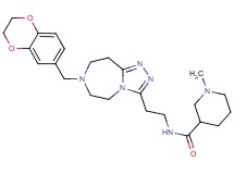 N-{2-[7-(2,3-dihydro-1,4-benzodioxin-6-ylmethyl)-6,7,8,9-tetrahydro-5H-[1,2,4]triazolo[4,3-d][1,4]diazepin-3-yl]ethyl}-1-methyl-3-piperidinecarboxamide