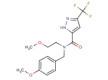 N-(4-methoxybenzyl)-N-(2-methoxyethyl)-3-(trifluoromethyl)-1H-pyrazole-5-carboxamide