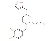 2-[1-(3,4-difluorobenzyl)-4-(2-furylmethyl)-2-piperazinyl]ethanol