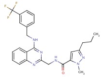 1-methyl-3-propyl-N-[(4-{[3-(trifluoromethyl)benzyl]amino}-2-quinazolinyl)methyl]-1H-pyrazole-5-carboxamide