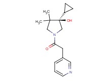 (3R)-3-cyclopropyl-4,4-dimethyl-1-(3-pyridinylacetyl)-3-pyrrolidinol
