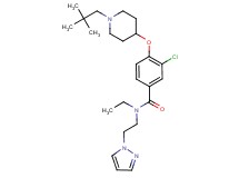 3-chloro-4-{[1-(2,2-dimethylpropyl)-4-piperidinyl]oxy}-N-ethyl-N-[2-(1H-pyrazol-1-yl)ethyl]benzamide