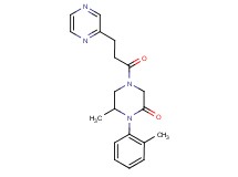 6-methyl-1-(2-methylphenyl)-4-[3-(2-pyrazinyl)propanoyl]-2-piperazinone