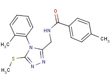 4-methyl-N-{[4-(2-methylphenyl)-5-(methylthio)-4H-1,2,4-triazol-3-yl]methyl}benzamide
