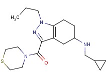 N-(cyclopropylmethyl)-1-propyl-3-(4-thiomorpholinylcarbonyl)-4,5,6,7-tetrahydro-1H-indazol-5-amine