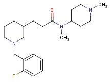 3-[1-(2-fluorobenzyl)-3-piperidinyl]-N-methyl-N-(1-methyl-4-piperidinyl)propanamide