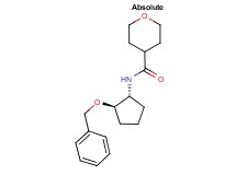 N-[(1R,2R)-2-(benzyloxy)cyclopentyl]tetrahydro-2H-pyran-4-carboxamide