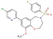 7-(5-chloro-2-pyridinyl)-4-[(4-fluorophenyl)sulfonyl]-9-methoxy-2,3,4,5-tetrahydro-1,4-benzoxazepine