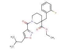 ethyl 3-(2-fluorobenzyl)-1-[(5-isobutyl-3-isoxazolyl)carbonyl]-3-piperidinecarboxylate