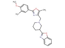 2-(1-{[2-(4-methoxy-3-methylphenyl)-5-methyl-1,3-oxazol-4-yl]methyl}-3-piperidinyl)-1,3-benzoxazole